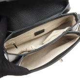 Gucci interlocking g black leather chain